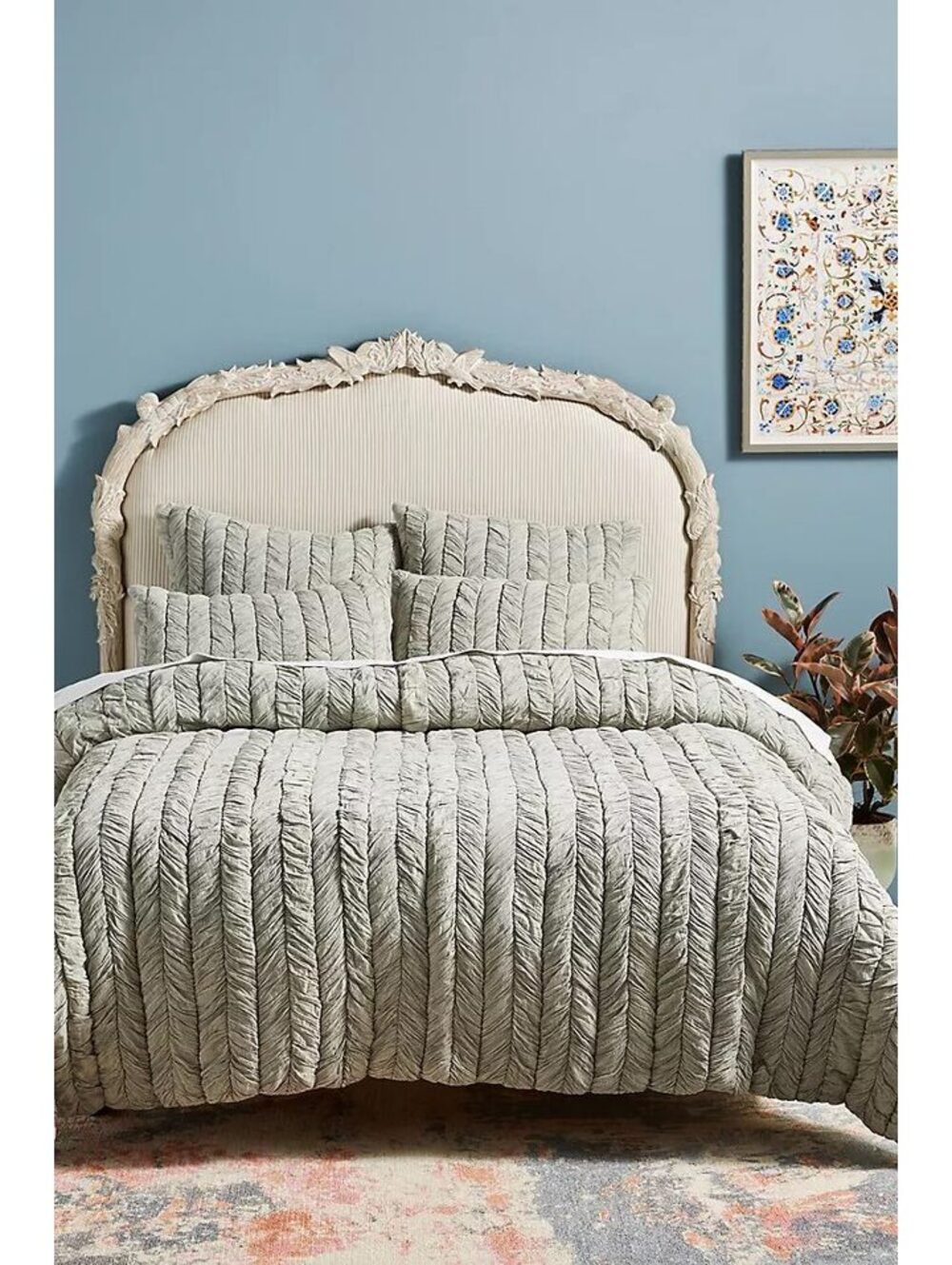 New Anthropologie Ruched Voile Vienna Quilt Queen Size